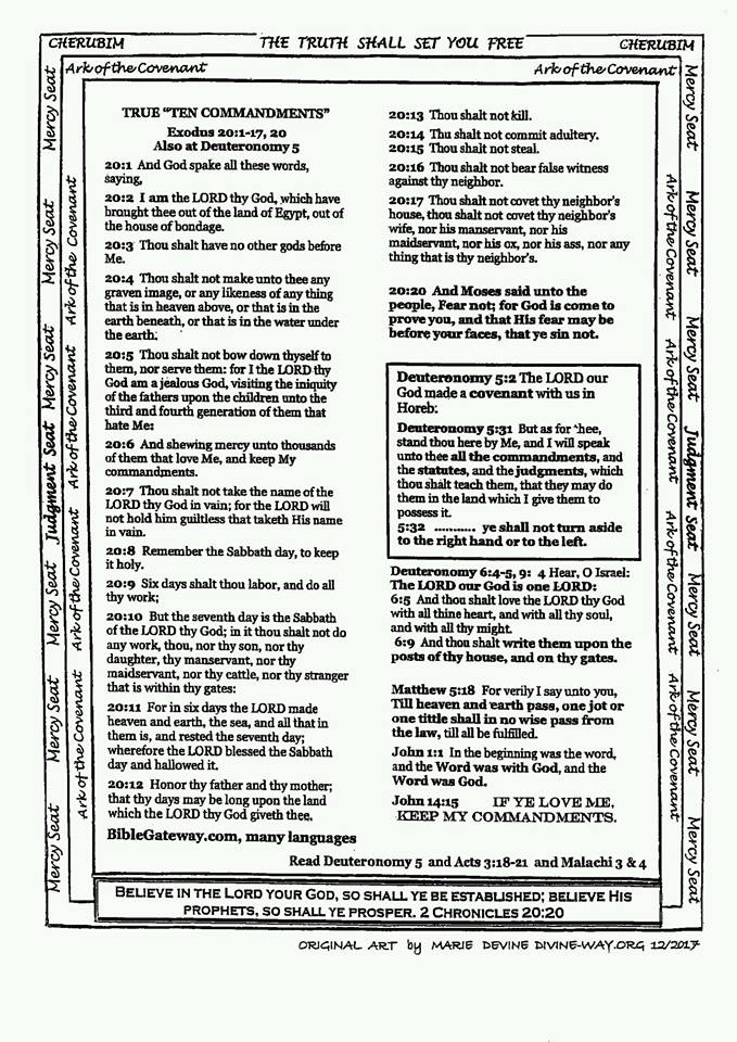 TRUE TEN COMMANDMENTS ORIGINAL ART